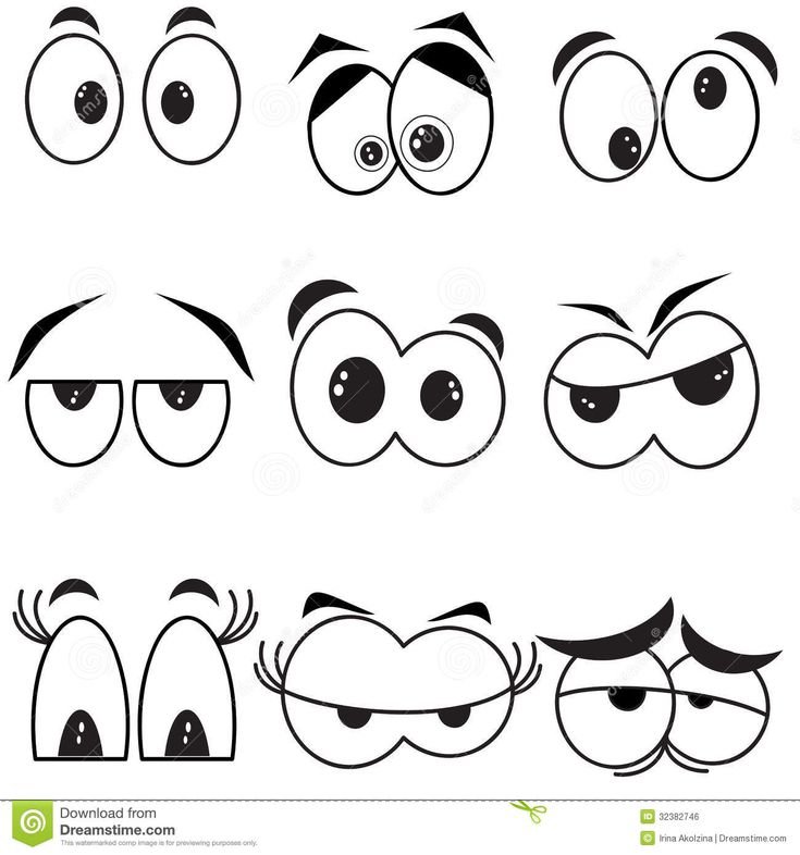 Трафареты глаз для поделок