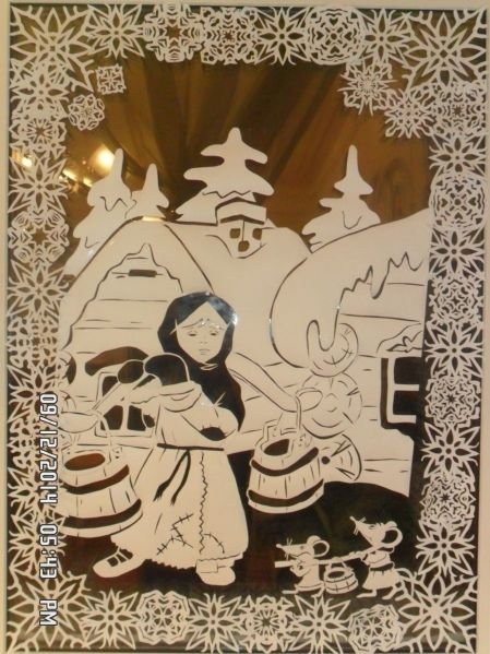 Новогодние вытынанки по сказкам