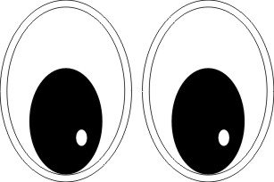 Трафареты глаз для поделок