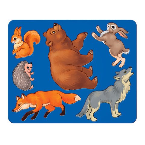 Лесные животные трафарет