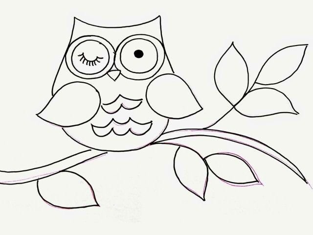 Сова трафарет