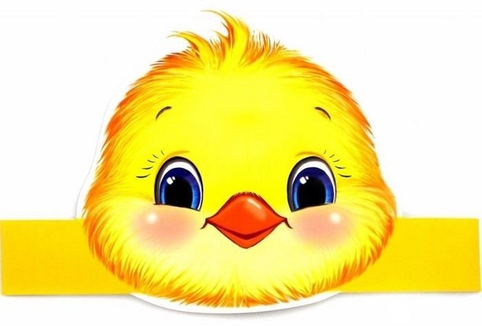 Маска цыпленка на голову