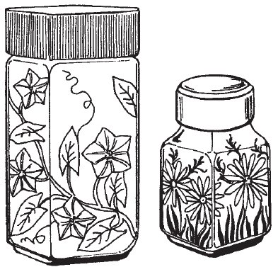 Трафареты для росписи по стеклу акриловыми красками