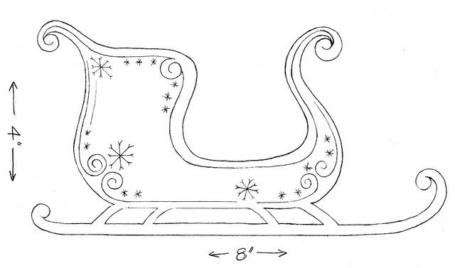 Сани Деда Мороза вид сбоку