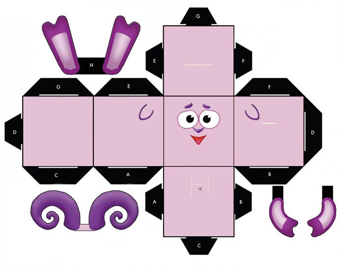 Развертки бумажных игрушек для детей