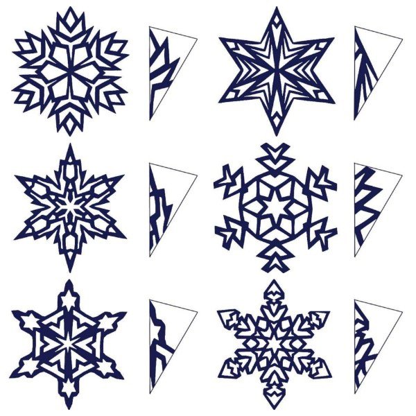 Схемы снежинок