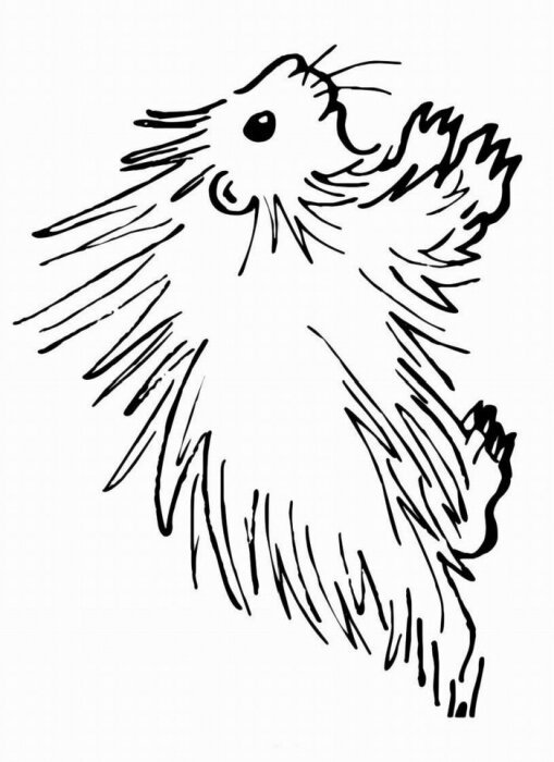 Дикобраз карандашом для детей