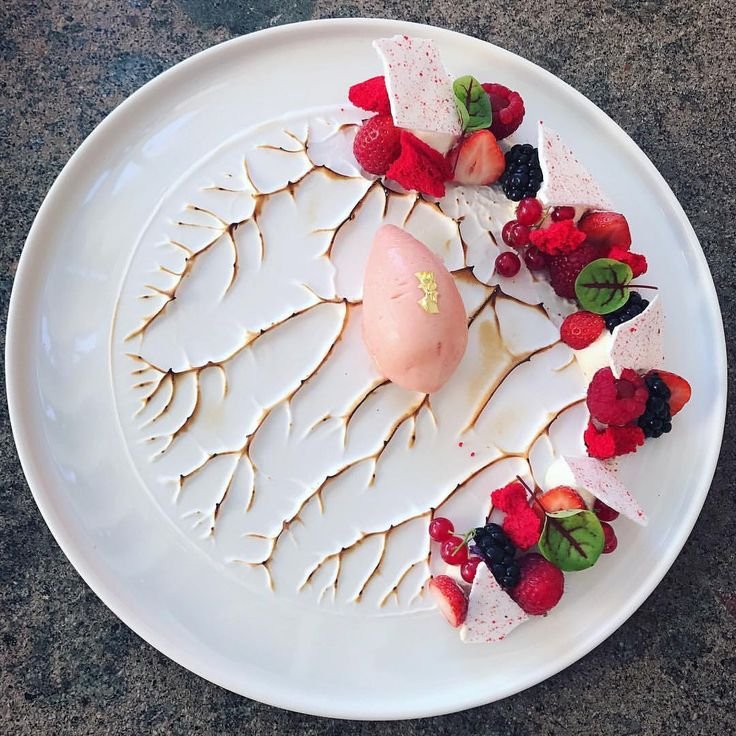 Декор тарелки для десерта