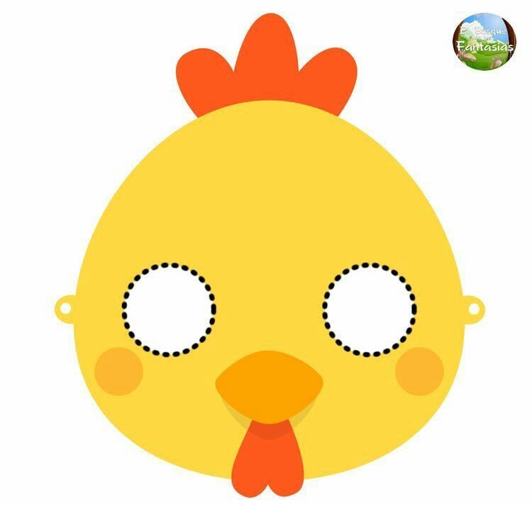 Маска детская цыпленок