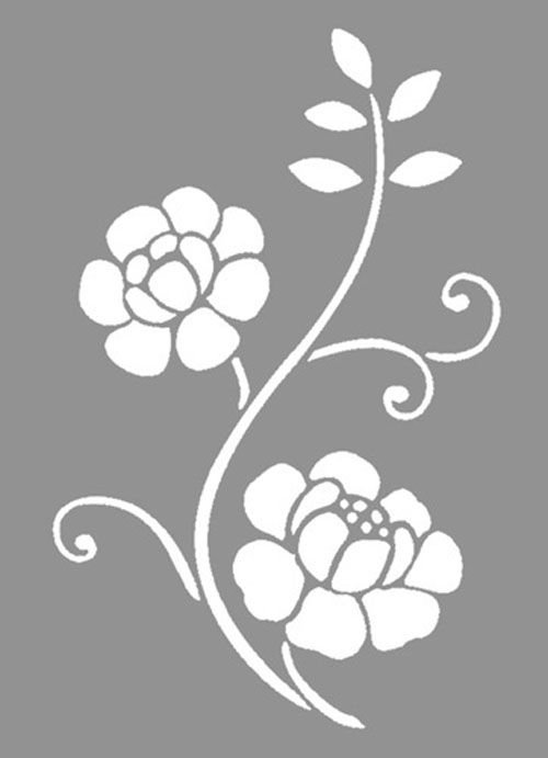 Трафареты цветов на стену