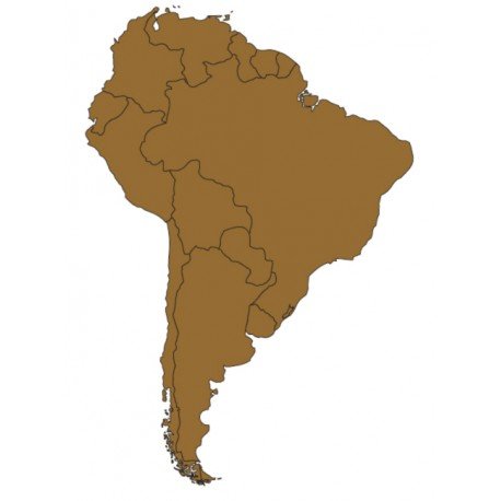 Контур материка Южная Америка