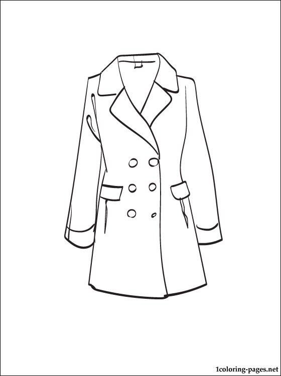 Пальто раскраска для детей