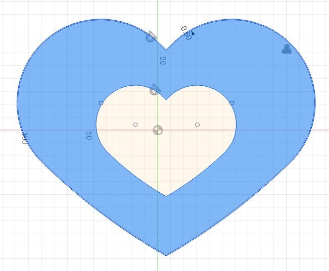 Трафарет сердечко для торта