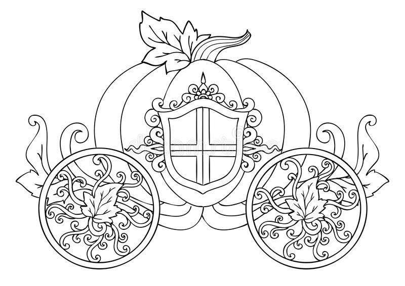 Трафарет кареты для Золушки