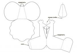 Макет дымковской игрушки из бумаги
