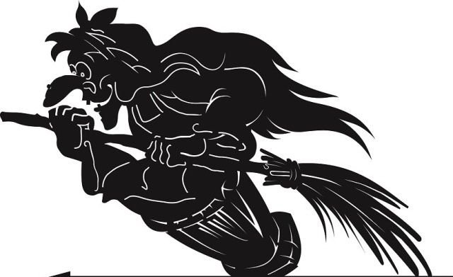 Флюгер баба Яга на метле