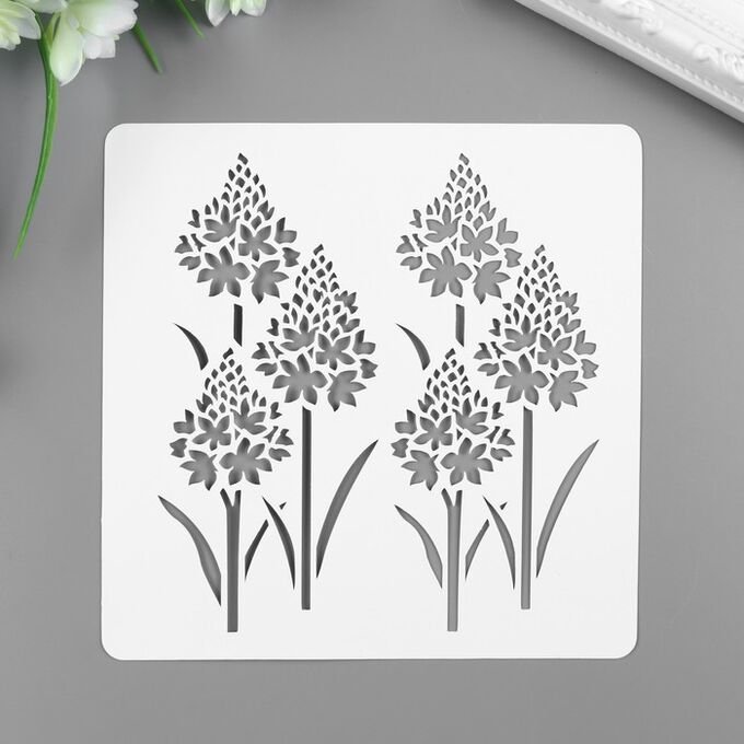 Цветочные трафареты для стен