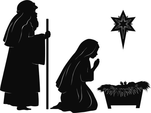 Силуэт Рождества Иисуса Христа