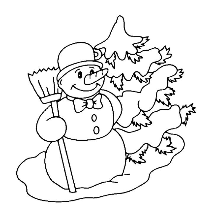 Раскраска Новогодняя для детей