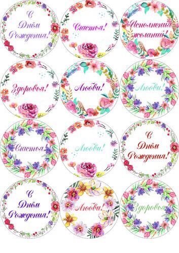 Сахарная печать для капкейков