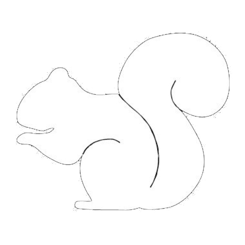 Трафарет белки для аппликации