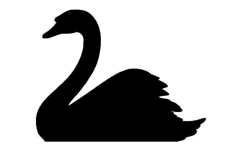 Лебедь силуэт