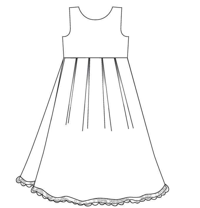 Раскраска платье