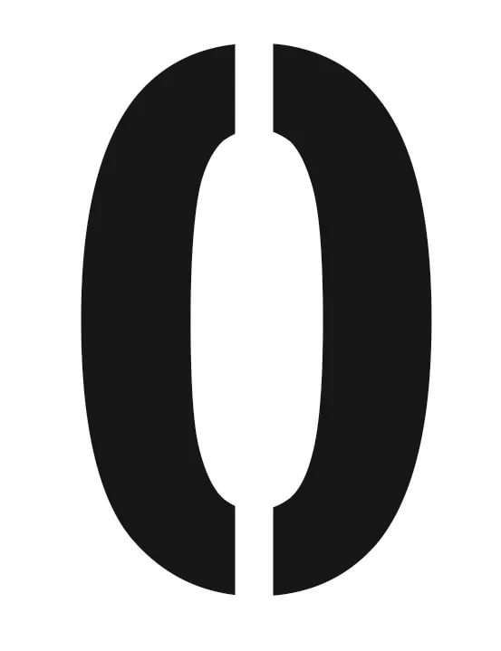 Трафаретная цифра 0