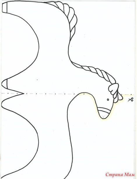 Дымковская игрушка шаблон