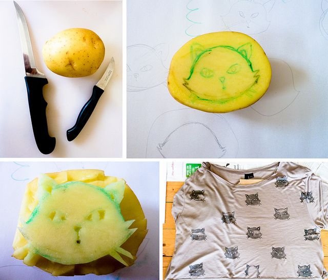 Штамп из картошки