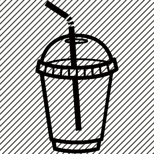 Напиток в стакане с трубочкой