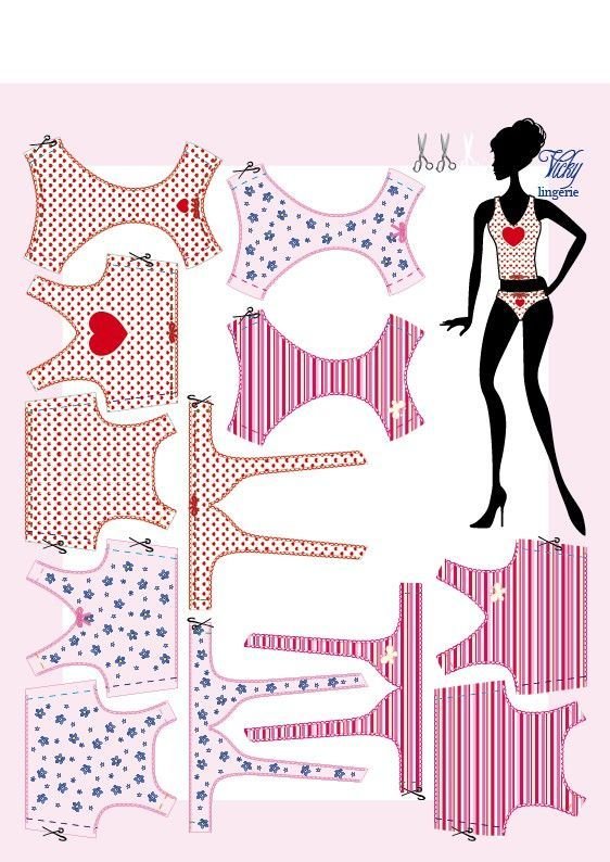 Лекала для пошива одежды для кукол Барби