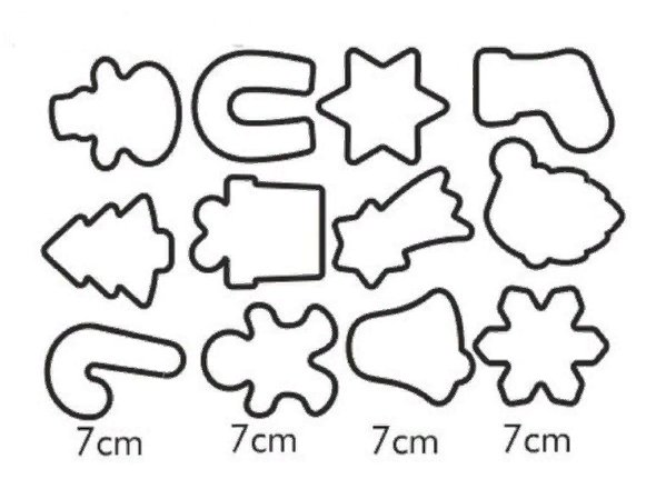 Трафареты для рождественских пряников