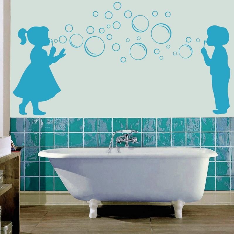 Трафареты для стен в ванной