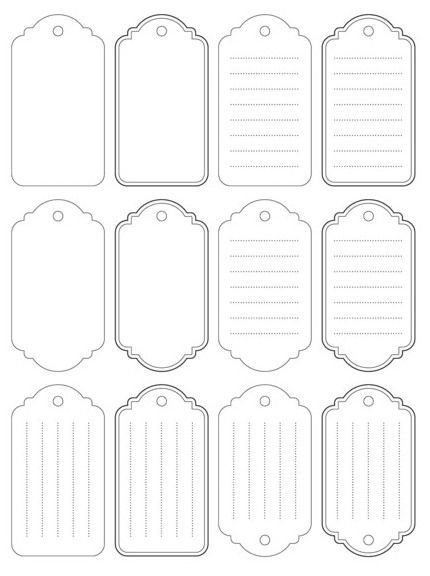 Этикетка бирка для подарка