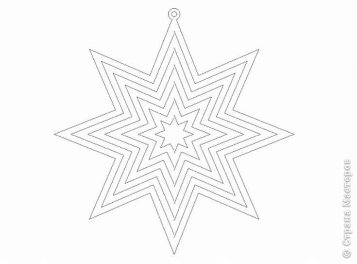 Звезды и снежинки трафареты