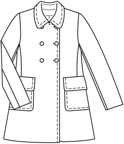 Верхняя одежда раскраска