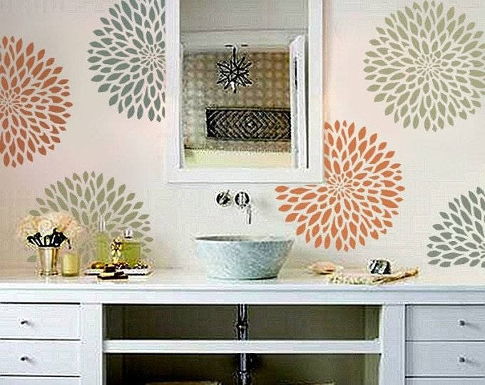 Декор в ванную комнату на стену