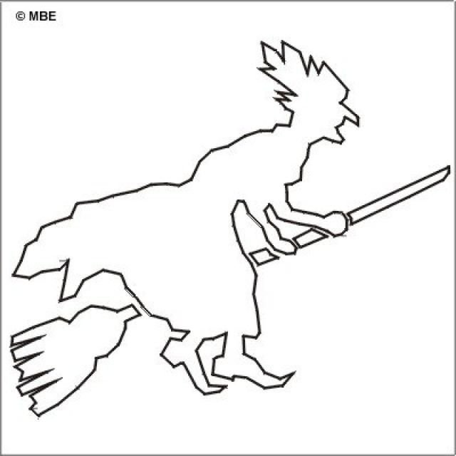 Трафарет бабы яги для вырезания