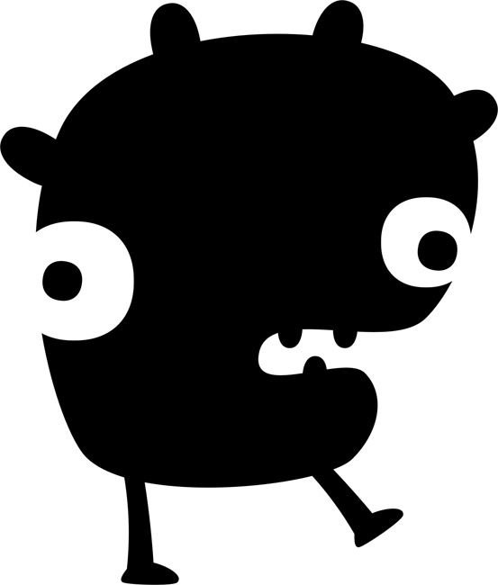 Монстера трафарет