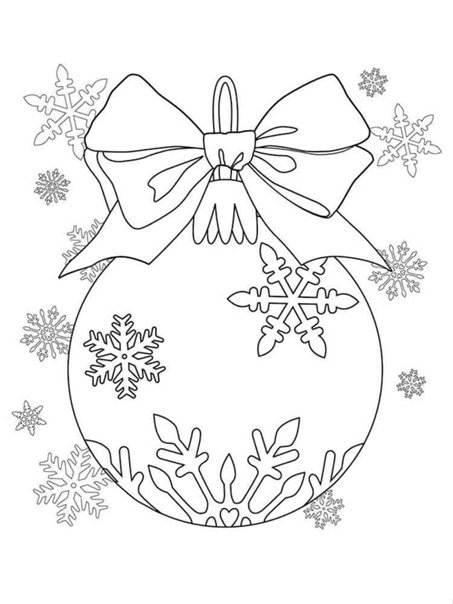 Новогодний шар раскраска