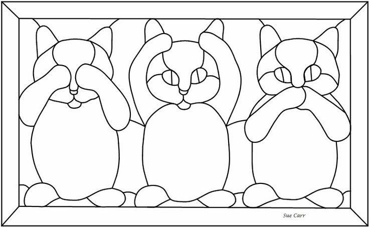 Трафарет для витража на стекле