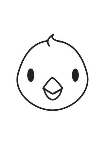 Цыпленок раскраска для малышей