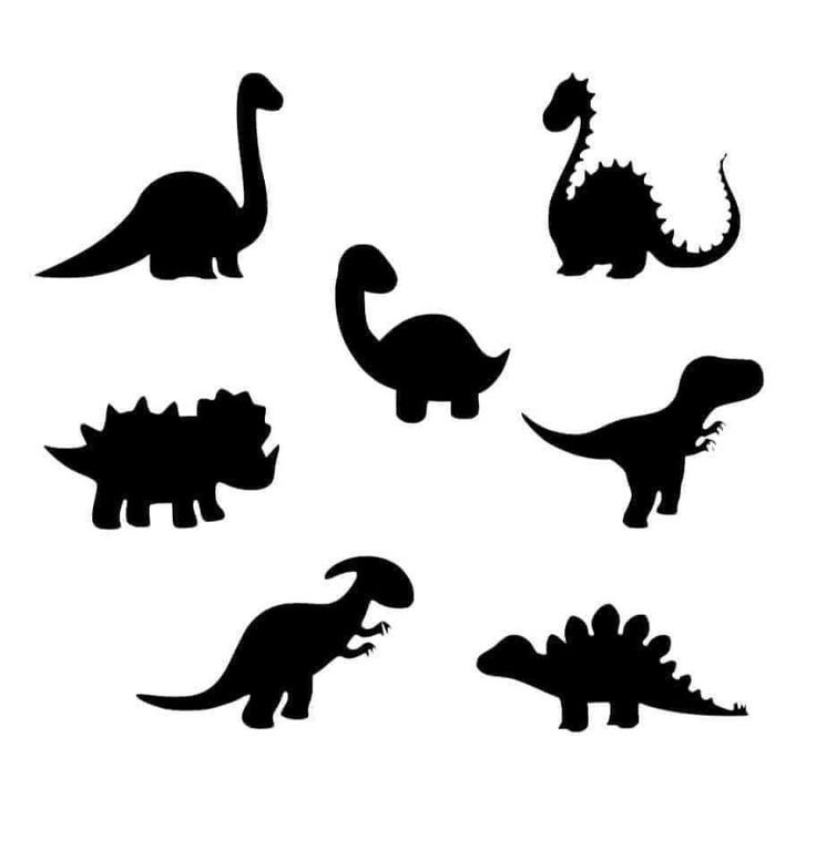 Силуэт динозавра для детей