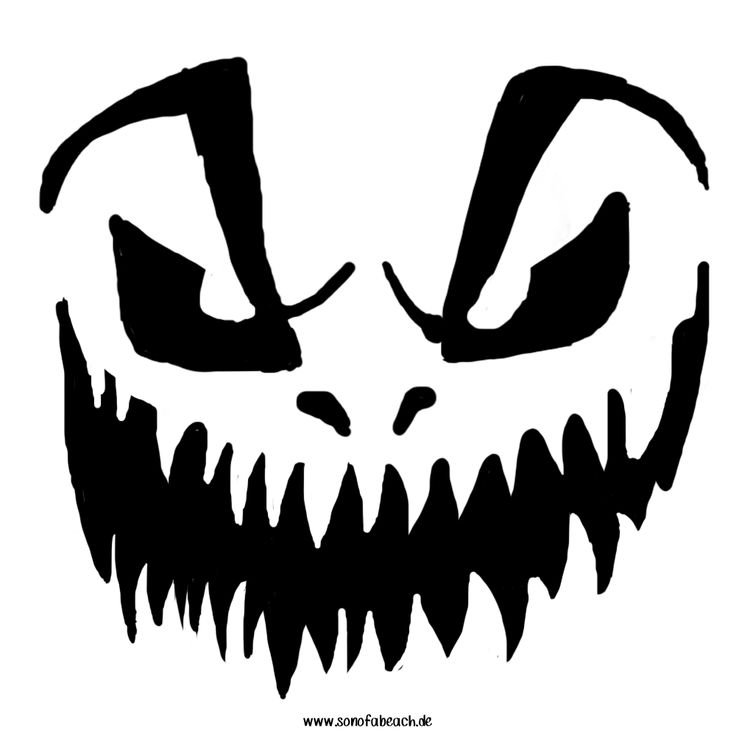 Тыква на Хэллоуин трафарет