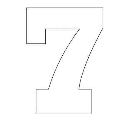 Цифра 7 трафарет для вырезания
