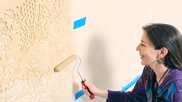 Трафареты для декора стен шпаклевкой