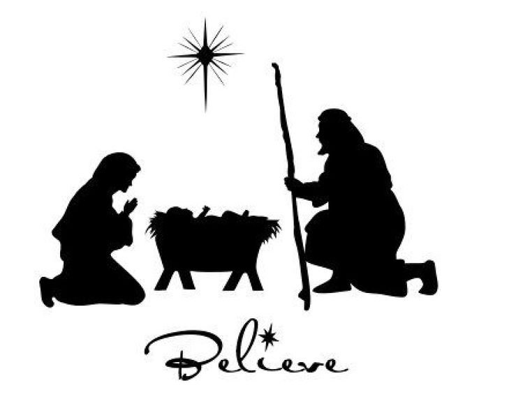 Мария и Иосиф силуэт