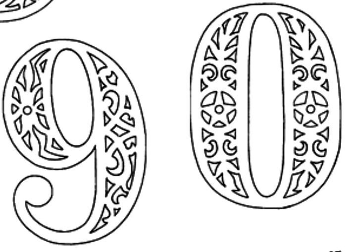 Красивые цифры для вырезания