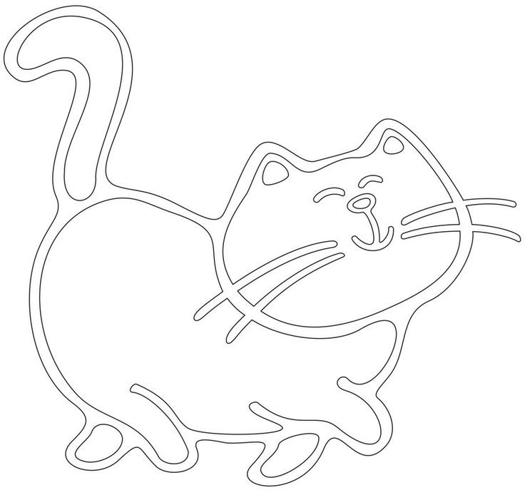 Трафарет котенка для вырезания